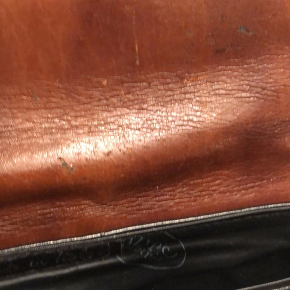 VINTAGE CALYPSO BLACK/BROWN CROSSBODY SHOULDER BAG PURSE MADE IN ITALY - #490 - Picture 13 of 16